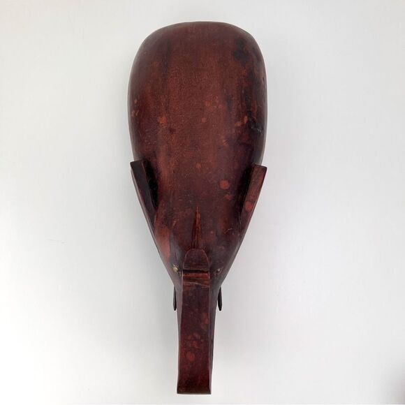 Vintage 1950's Opium Den Pillow: Hand-Carved 16" Chinese Wood Elephant Pillow - Picture 5 of 10